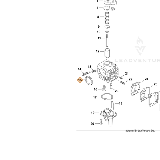 ECHO part 12414913410 — IPL diagram snippet (6x zoom, amber highlight)