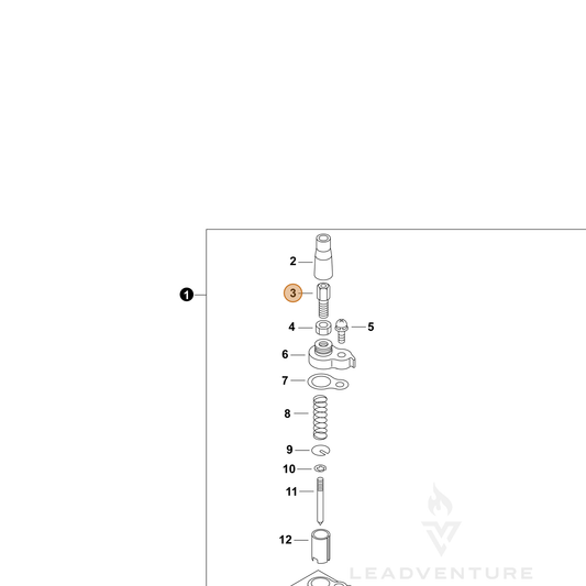 ECHO part 12415813411 — IPL diagram snippet (6x zoom, amber highlight)