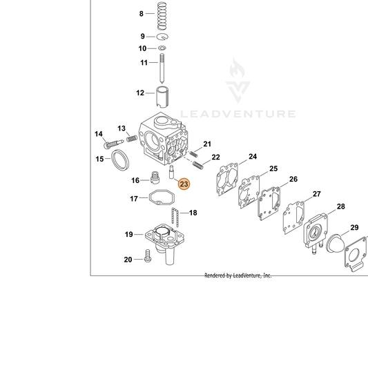 ECHO part 12416213410 — IPL diagram snippet (6x zoom, amber highlight)