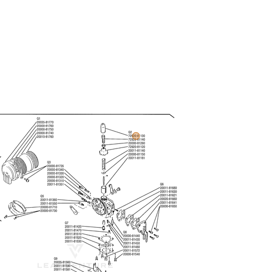 ECHO part 12417411120 — IPL diagram snippet (6x zoom, amber highlight)