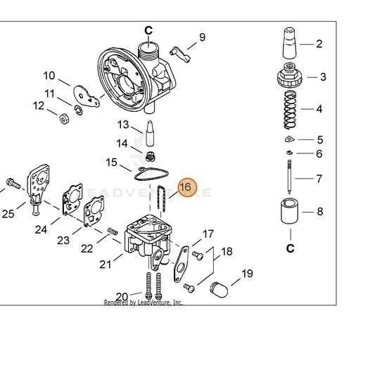 ECHO part 12418205510 — IPL diagram snippet (6x zoom, amber highlight)