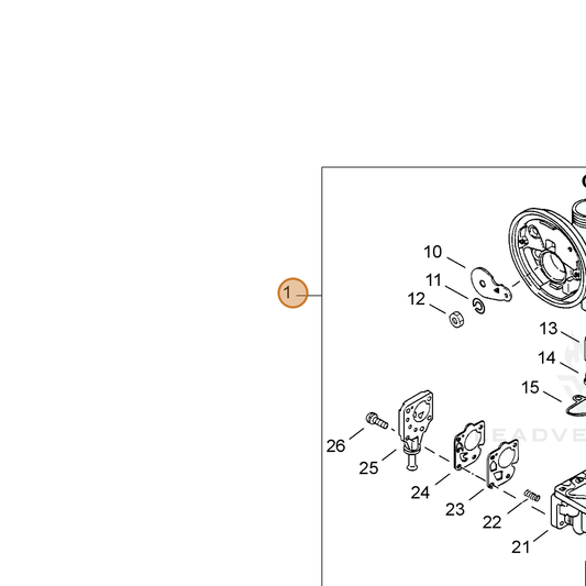 ECHO part 12420006410 — IPL diagram snippet (6x zoom, amber highlight)