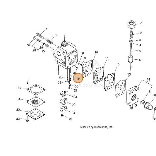 ECHO part 12432052830 — IPL diagram snippet (6x zoom, amber highlight)