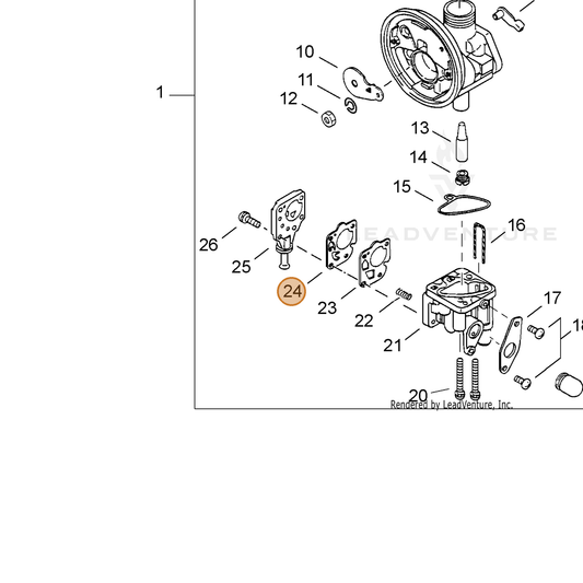 ECHO part 12436405510 — IPL diagram snippet (6x zoom, amber highlight)
