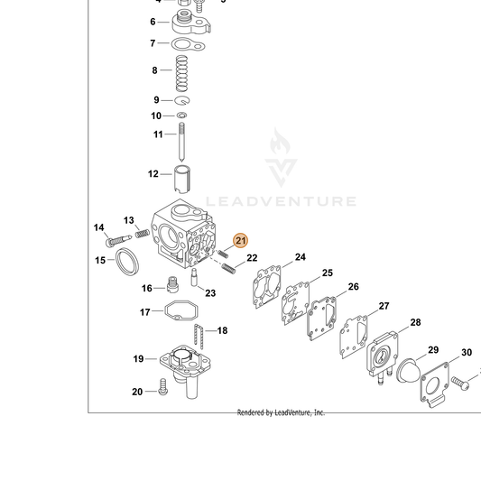ECHO part 12436754230 — IPL diagram snippet (6x zoom, amber highlight)