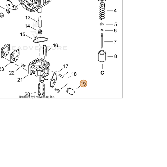 ECHO part 12438105511 — IPL diagram snippet (6x zoom, amber highlight)