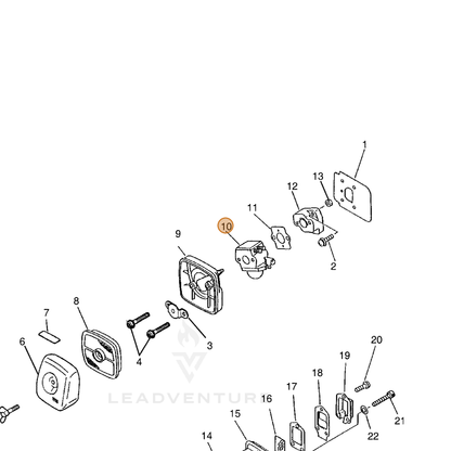 ECHO part 12520005967 — IPL diagram snippet (6x zoom, amber highlight)