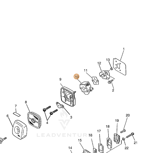 ECHO part 12520005967 — IPL diagram snippet (6x zoom, amber highlight)
