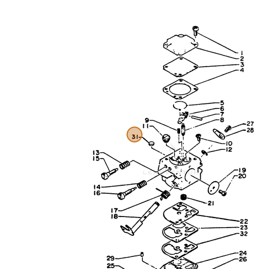 ECHO part 12530015130 — IPL diagram snippet (6x zoom, amber highlight)