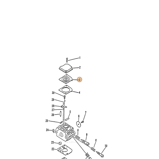 ECHO part 12530051330 — IPL diagram snippet (6x zoom, amber highlight)