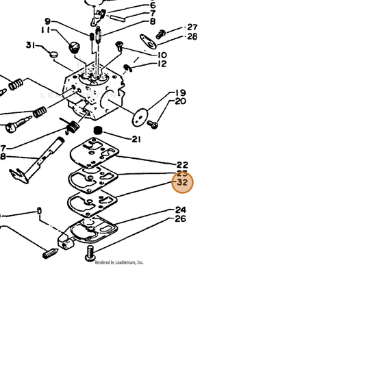 ECHO part 12530115130 — IPL diagram snippet (6x zoom, amber highlight)