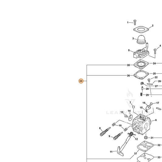 ECHO part 12530308360 — IPL diagram snippet (6x zoom, amber highlight)