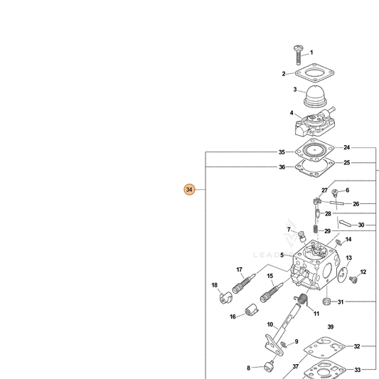 ECHO part 12530320560 — IPL diagram snippet (6x zoom, amber highlight)