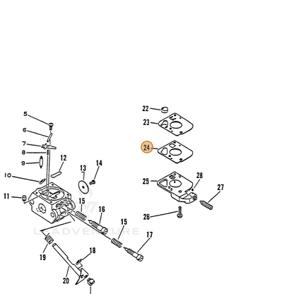 ECHO part 12530342030 — IPL diagram snippet (6x zoom, amber highlight)