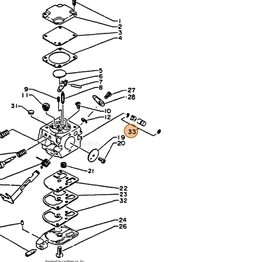 ECHO part 12530613930 — IPL diagram snippet (6x zoom, amber highlight)