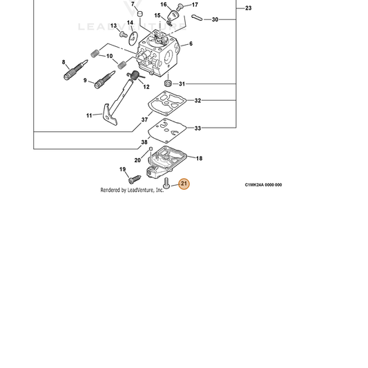 ECHO part 12531013930 — IPL diagram snippet (6x zoom, amber highlight)