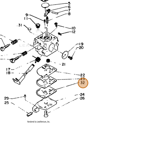 ECHO part 12531115130 — IPL diagram snippet (6x zoom, amber highlight)