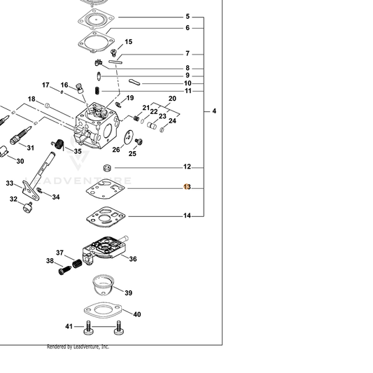 ECHO part 12531212820 — IPL diagram snippet (6x zoom, amber highlight)