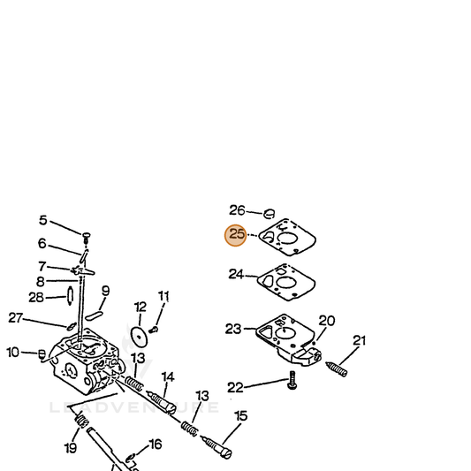 ECHO part 12531242030 — IPL diagram snippet (6x zoom, amber highlight)