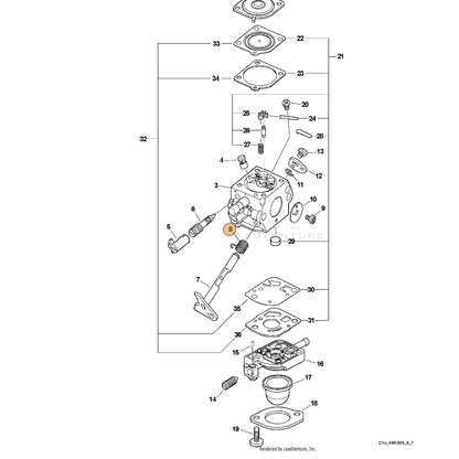 ECHO part 12531308560 — IPL diagram snippet (6x zoom, amber highlight)