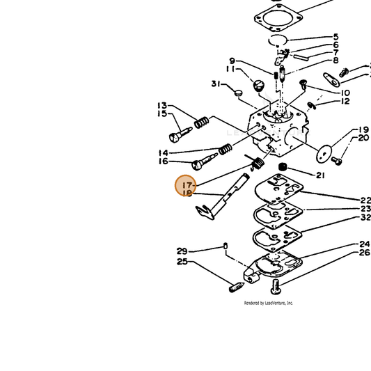 ECHO part 12531313930 — IPL diagram snippet (6x zoom, amber highlight)