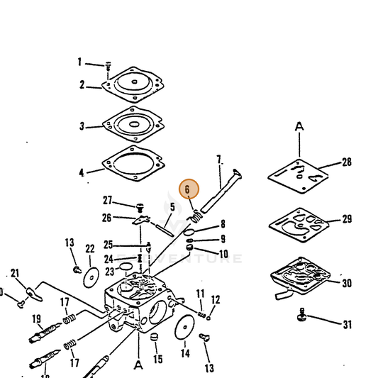 ECHO part 12531333330 — IPL diagram snippet (6x zoom, amber highlight)
