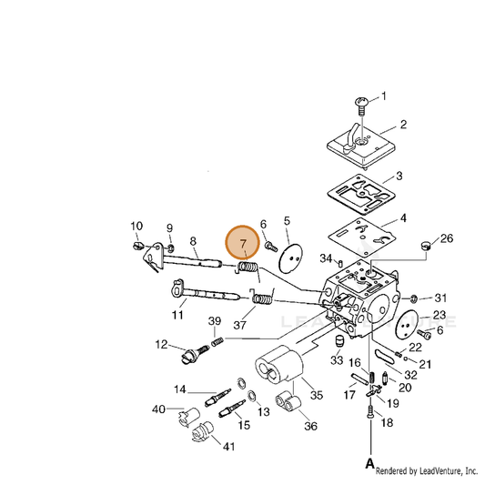 ECHO part 12531354430 — IPL diagram snippet (6x zoom, amber highlight)