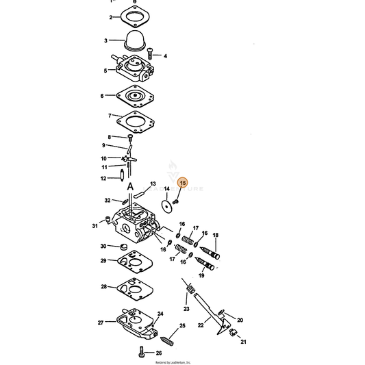 ECHO part 12531413930 — IPL diagram snippet (6x zoom, amber highlight)