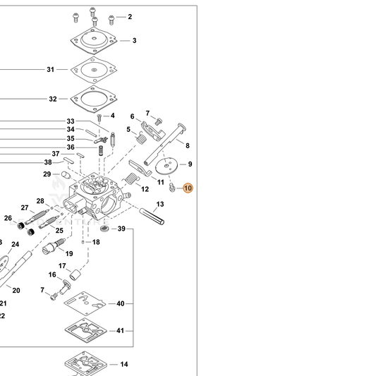ECHO part 12531451230 — IPL diagram snippet (6x zoom, amber highlight)