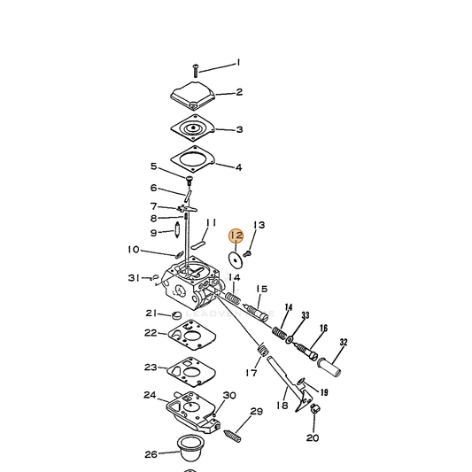 ECHO part 12531607260 — IPL diagram snippet (6x zoom, amber highlight)