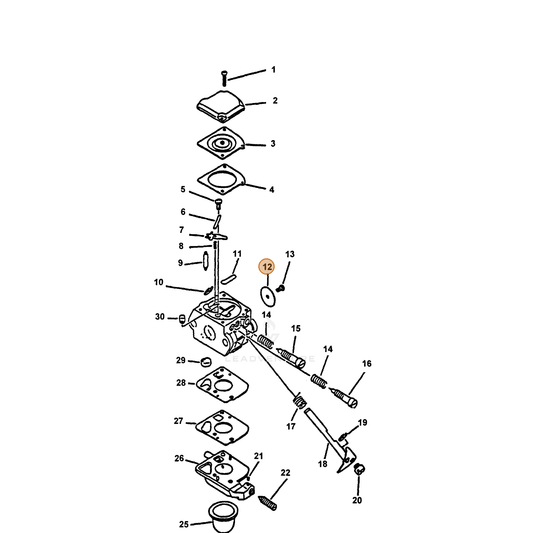 ECHO part 12531612620 — IPL diagram snippet (6x zoom, amber highlight)