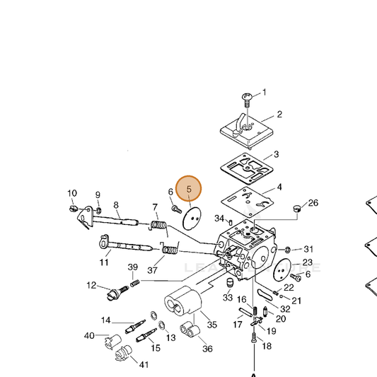 ECHO part 12531654430 — IPL diagram snippet (6x zoom, amber highlight)
