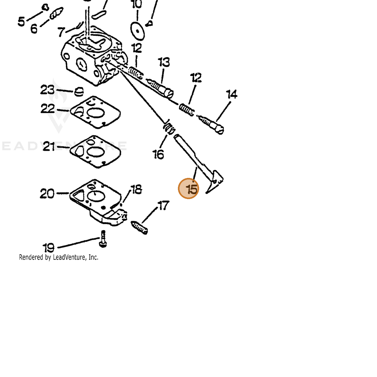 ECHO part 12531705060 — IPL diagram snippet (6x zoom, amber highlight)
