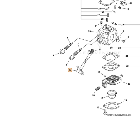 ECHO part 12531706860 — IPL diagram snippet (6x zoom, amber highlight)