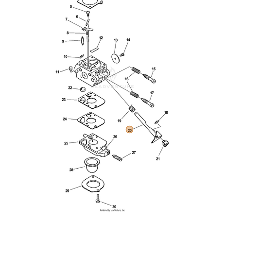 ECHO part 12531742030 — IPL diagram snippet (6x zoom, amber highlight)