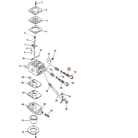 ECHO part 12531807360 — IPL diagram snippet (6x zoom, amber highlight)