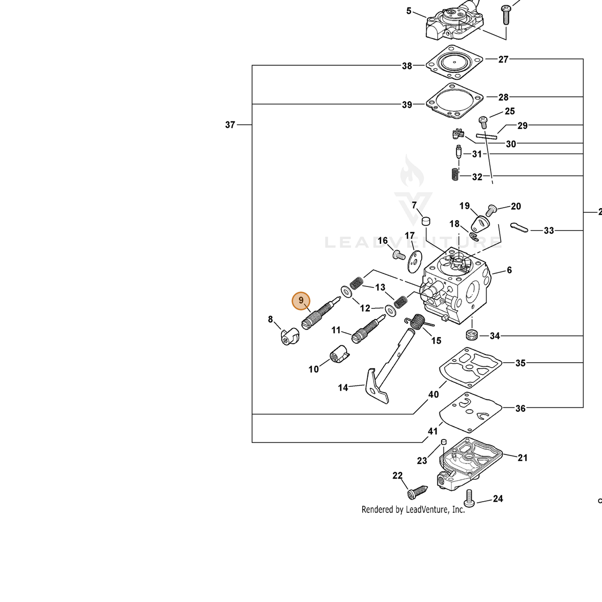 ECHO part 12531808560 — IPL diagram snippet (6x zoom, amber highlight)