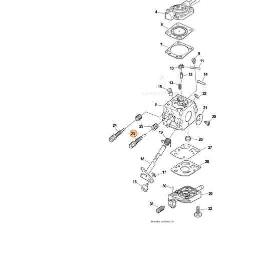 ECHO part 12531811820 — IPL diagram snippet (6x zoom, amber highlight)