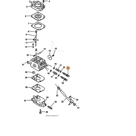 ECHO part 12531812820 — IPL diagram snippet (6x zoom, amber highlight)