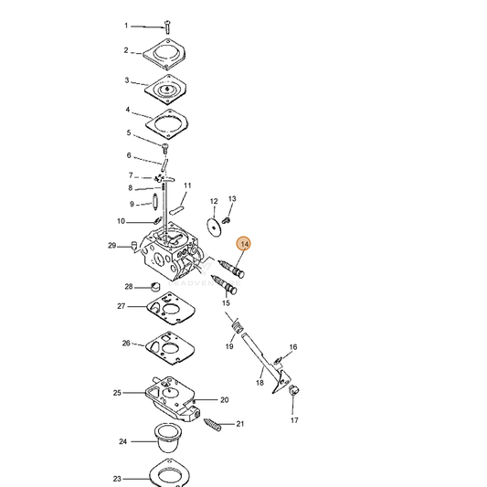 ECHO part 12531813120 — IPL diagram snippet (6x zoom, amber highlight)