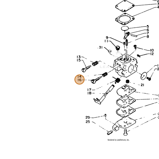 ECHO part 12531815130 — IPL diagram snippet (6x zoom, amber highlight)