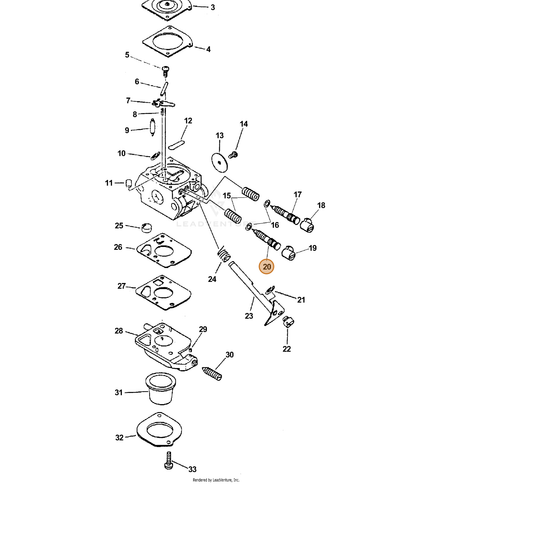 ECHO part 12532007360 — IPL diagram snippet (6x zoom, amber highlight)