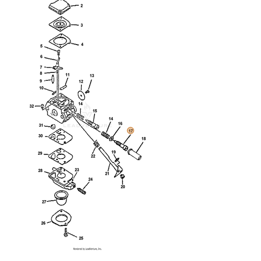 ECHO part 12532007760 — IPL diagram snippet (6x zoom, amber highlight)