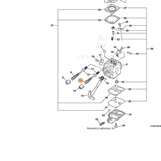 ECHO part 12532008560 — IPL diagram snippet (6x zoom, amber highlight)