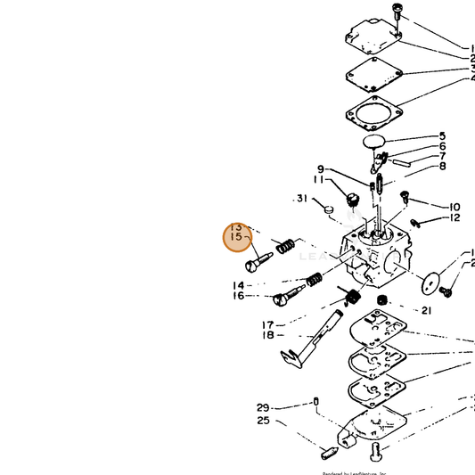 ECHO part 12532015130 — IPL diagram snippet (6x zoom, amber highlight)