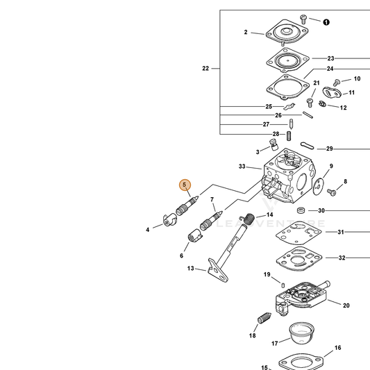 ECHO part 12532020560 — IPL diagram snippet (6x zoom, amber highlight)
