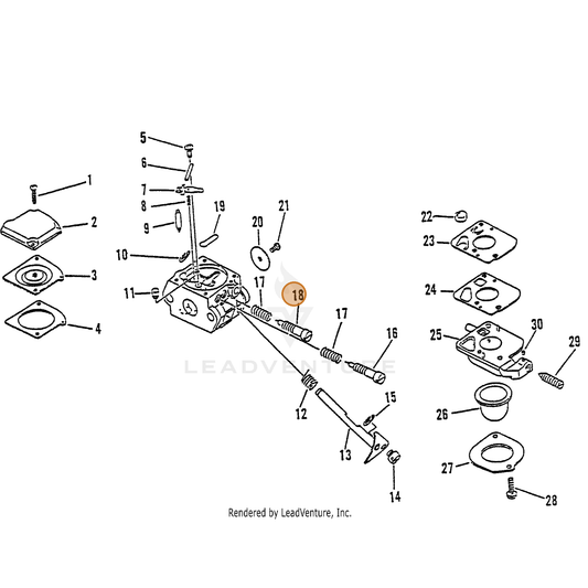 ECHO part 12532051030 — IPL diagram snippet (6x zoom, amber highlight)