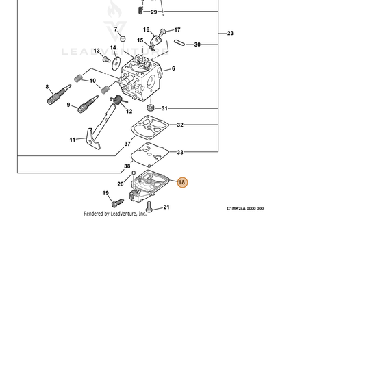 ECHO part 12532408360 — IPL diagram snippet (6x zoom, amber highlight)