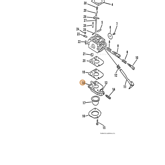 ECHO part 12532411610 — IPL diagram snippet (6x zoom, amber highlight)