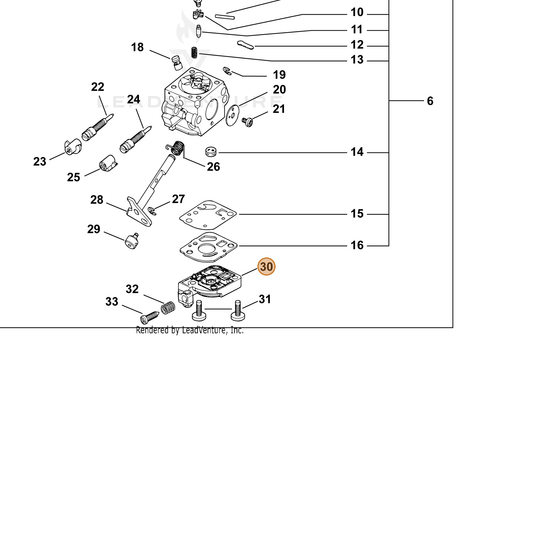 ECHO part 12532412820 — IPL diagram snippet (6x zoom, amber highlight)